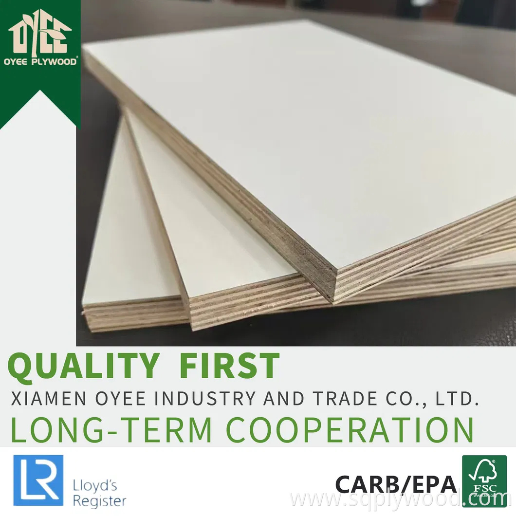 Fabricado En China 18mm Laminated/Melamine Plywood with Wood Grain for Cabinet